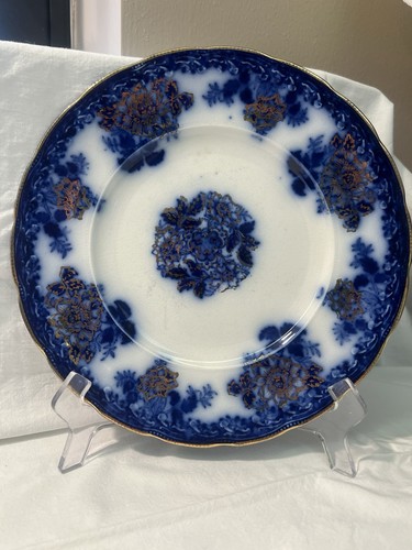Antico piatto blu flusso