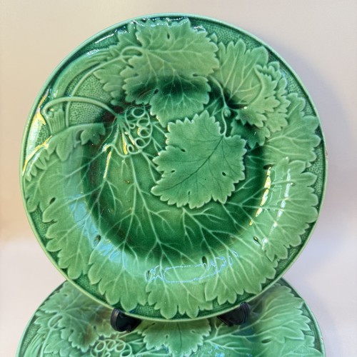 Pair antique green - pair, majolica
