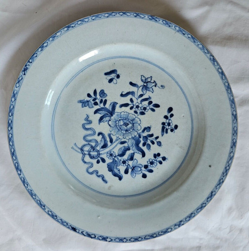 Antico piatto cinese blu - piatto,