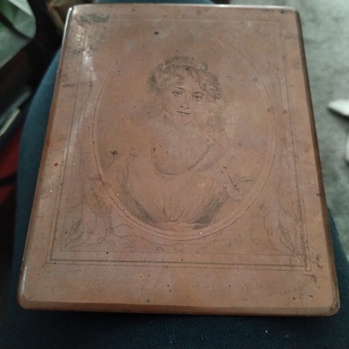 Antique copper printing - copper, plate