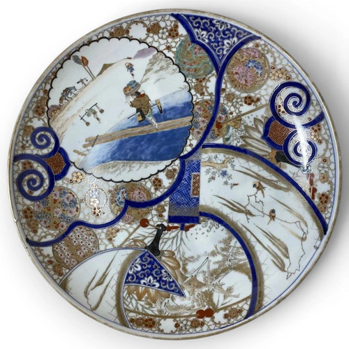Antico piatto paesaggio