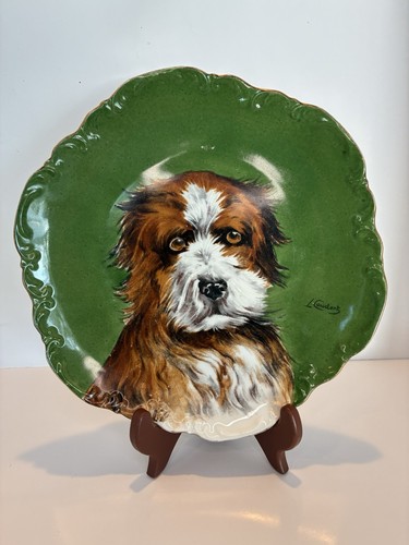 Antico piatto cane - , francese
